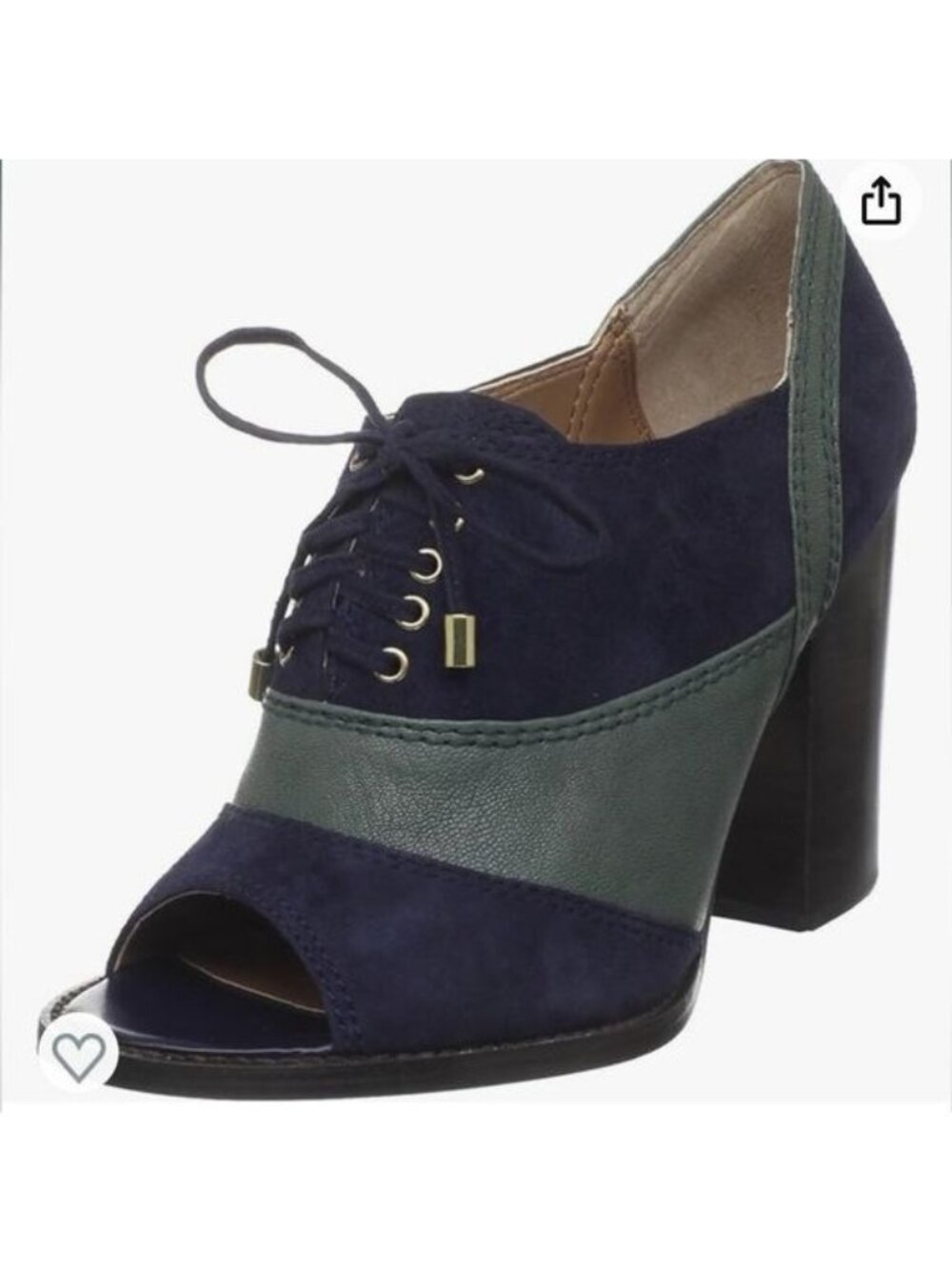 daniblack Heel Shoe Size 6.5 Dillion Open Toe Oxford Urban Chic Leather Academia